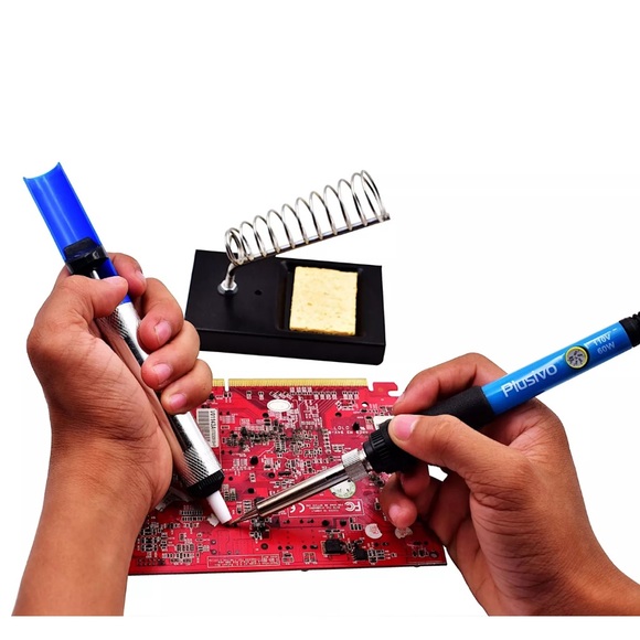 Soldering Iron Kit - 60W Soldering Iron Adjustable Temperature, Solder Wire, ... - Picture 11 of 13